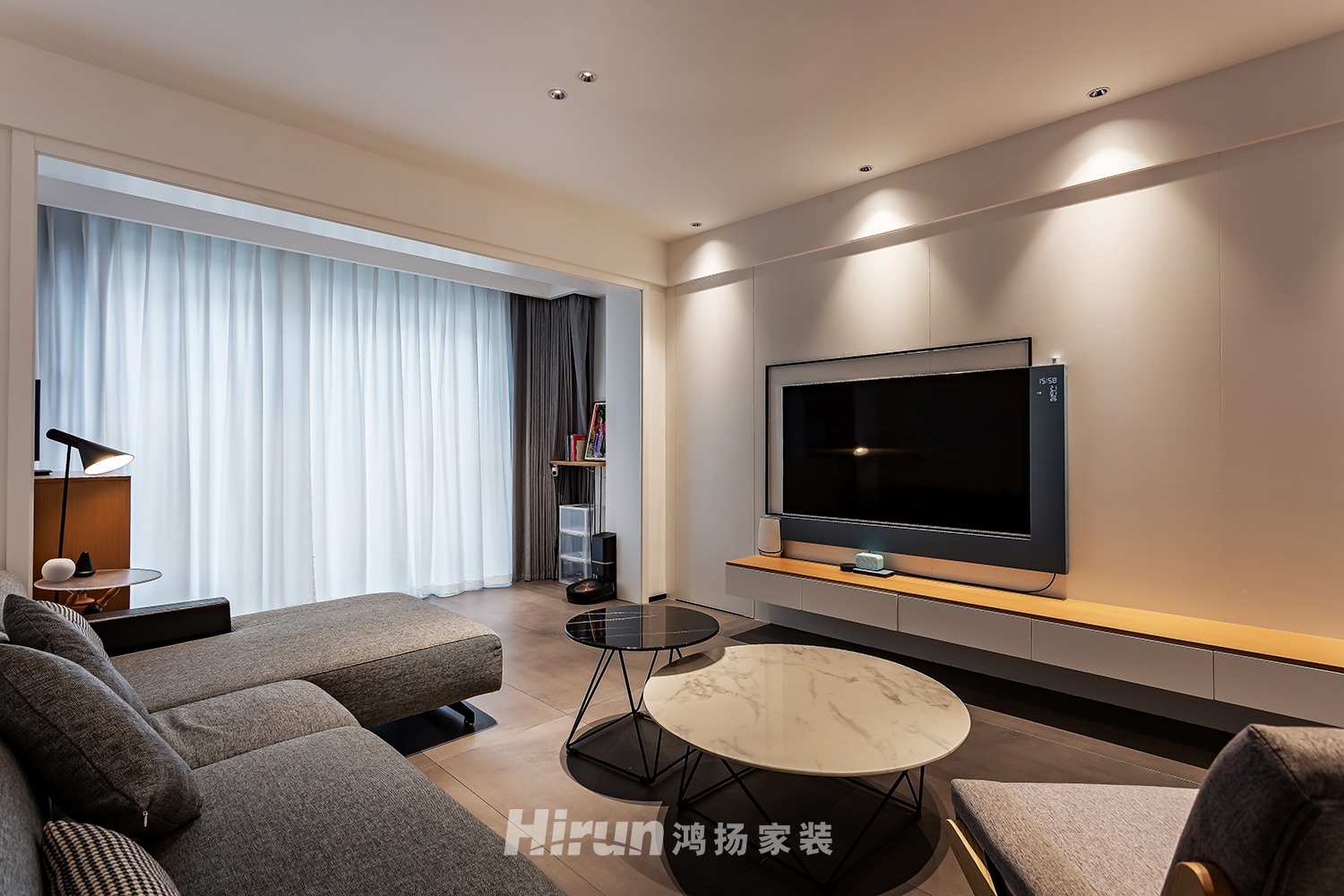 泊愛(ài)藍(lán)灣130㎡雅致現(xiàn)代三居室 裝修案例實(shí)景圖-21