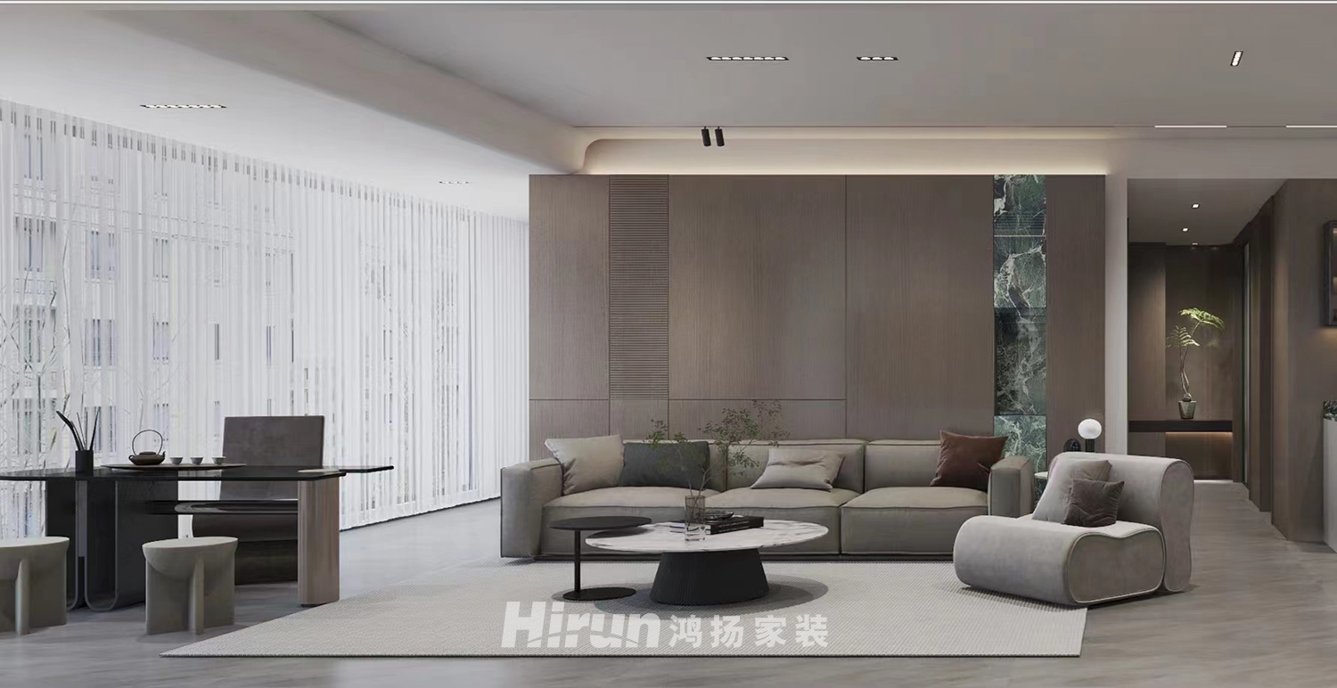 華毅半島185㎡雅致現代四居室 裝修案例效果圖-5