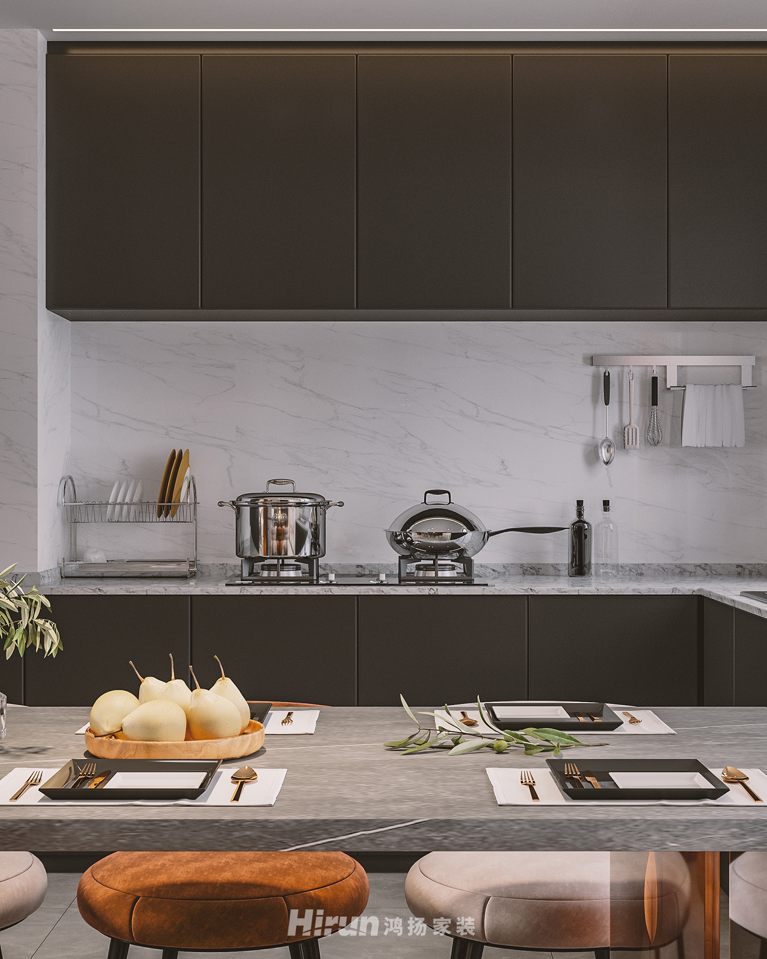 中建梅溪湖中心150㎡優雅繽紛三居室 裝修案例效果圖-7