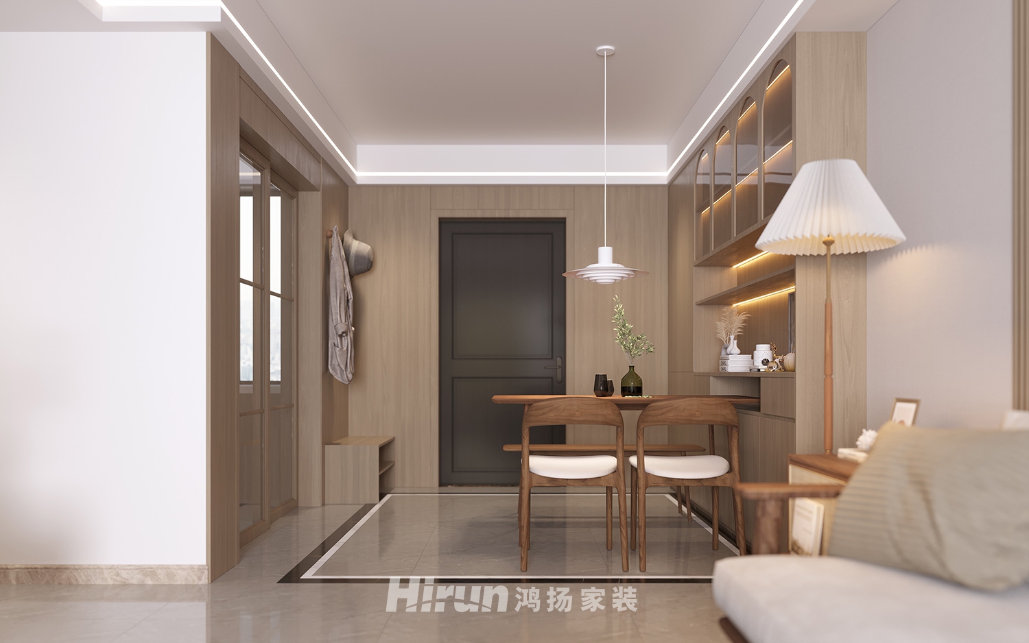 春江酈城140㎡北歐之光三居室 裝修案例效果圖-1