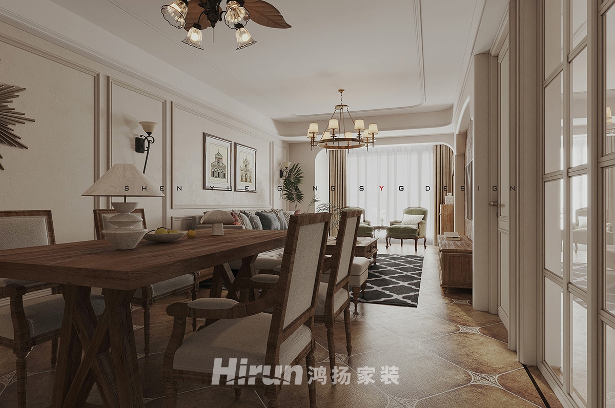 潤屋美院120㎡歐式田園四居室 裝修案例實景圖-8