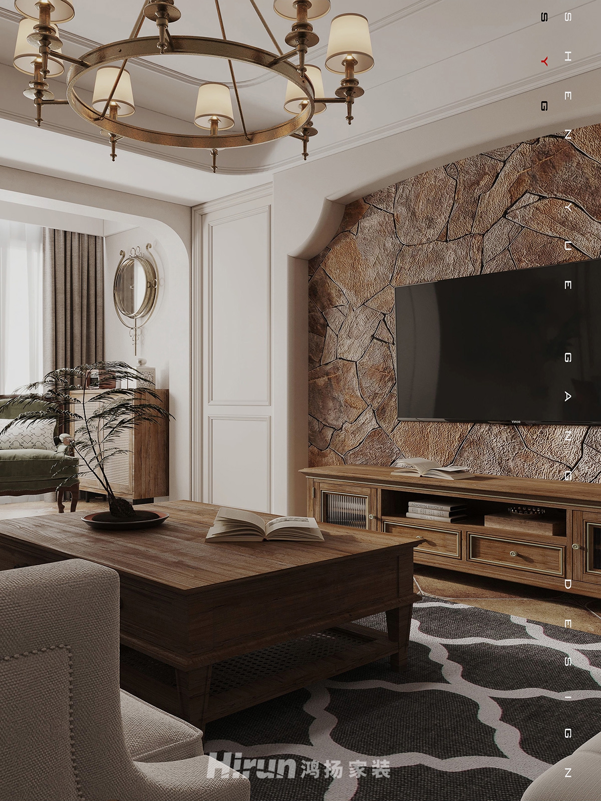 潤屋美院120㎡歐式田園四居室 裝修案例實景圖-7