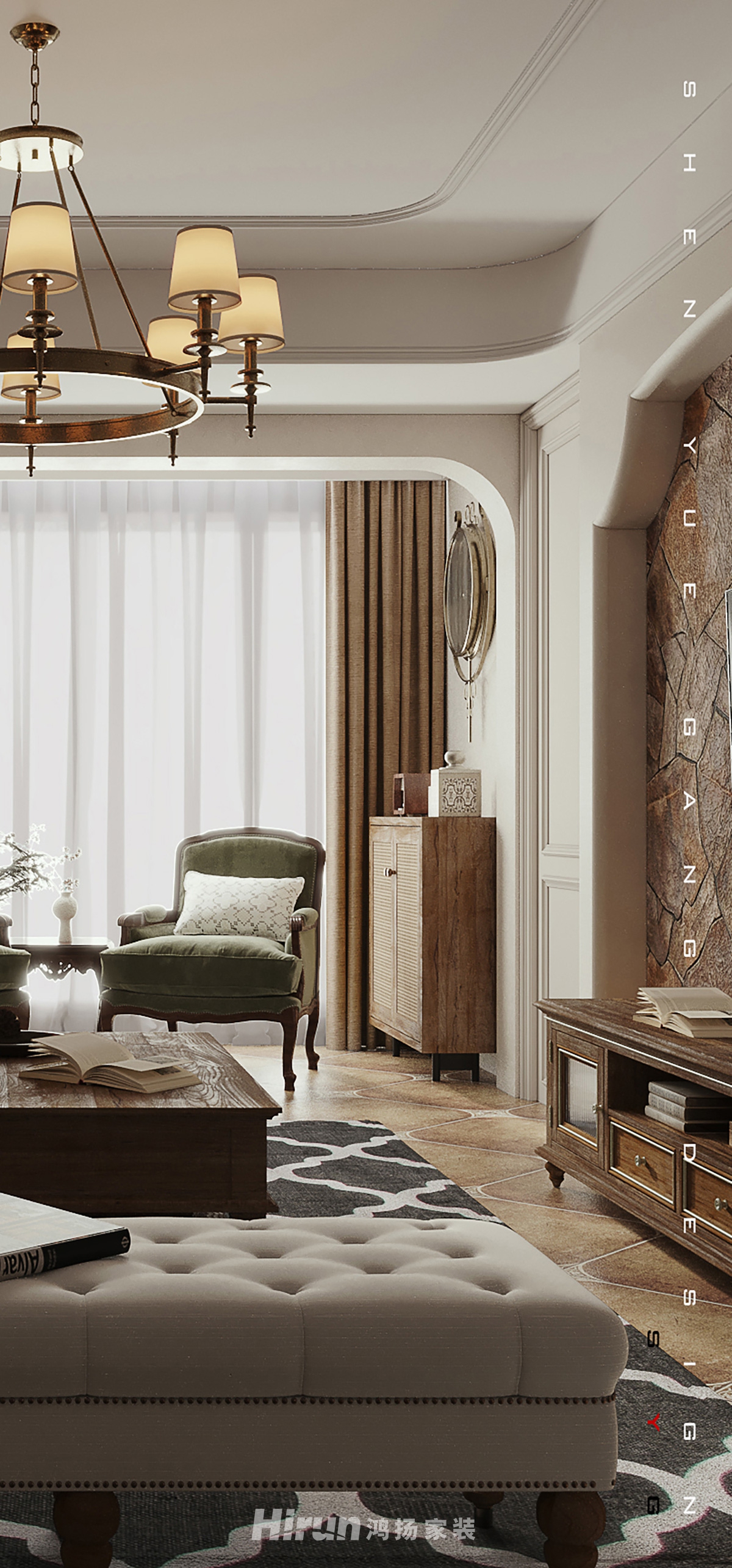 潤屋美院120㎡歐式田園四居室 裝修案例實景圖-10