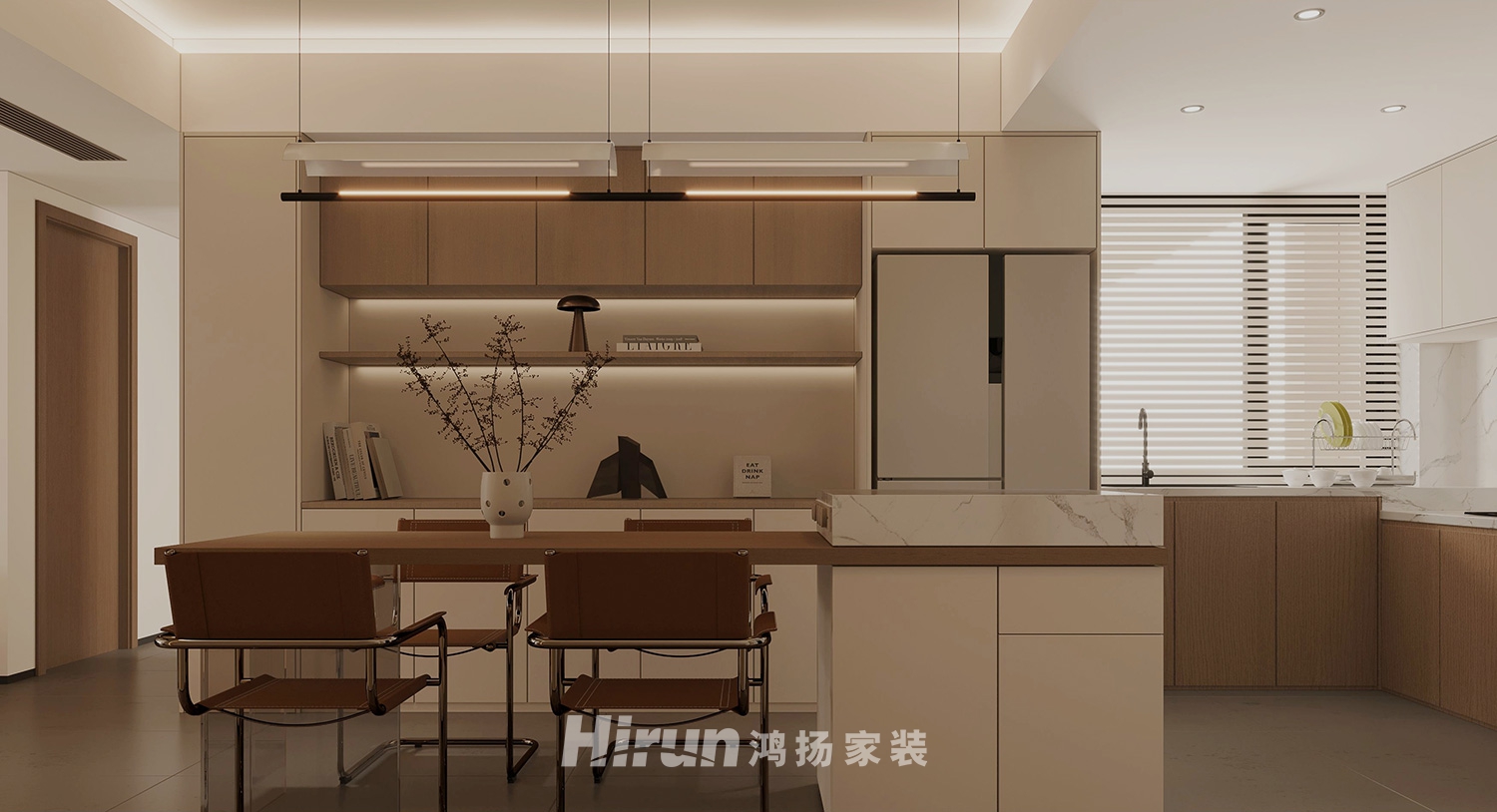 青檸院110㎡北歐之光三居室 裝修案例效果圖-4