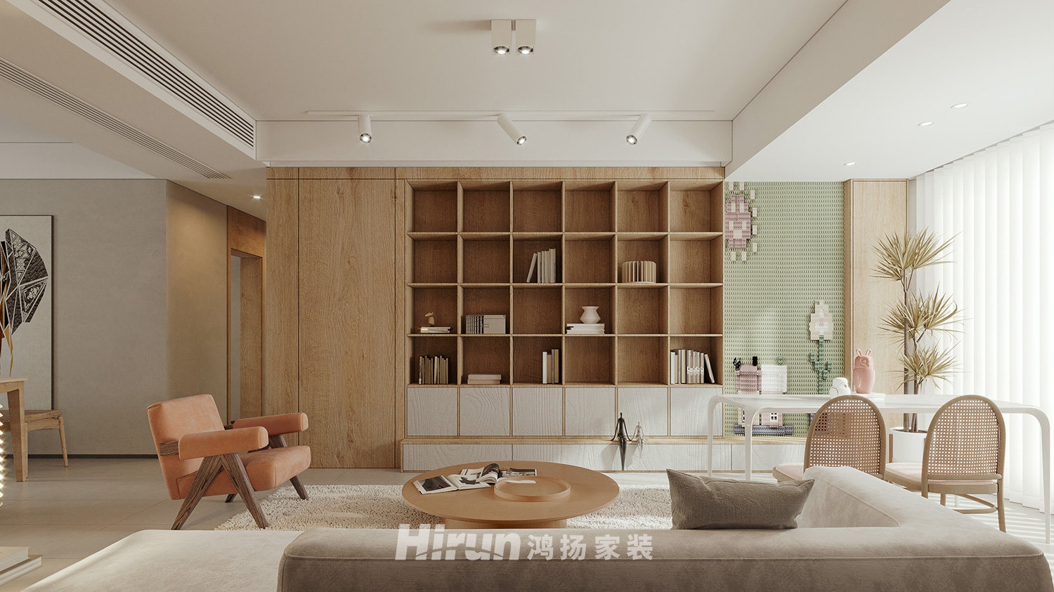 明昇壹城113㎡北歐之光三居室 裝修案例效果圖-4