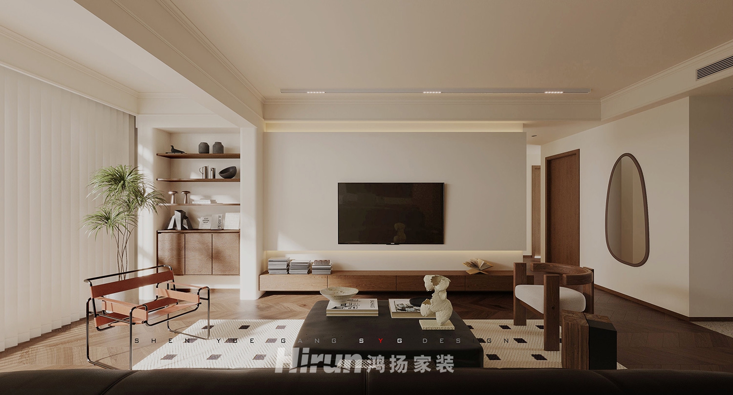 新城觀山印120㎡復古風潮三居室 裝修案例效果圖-5