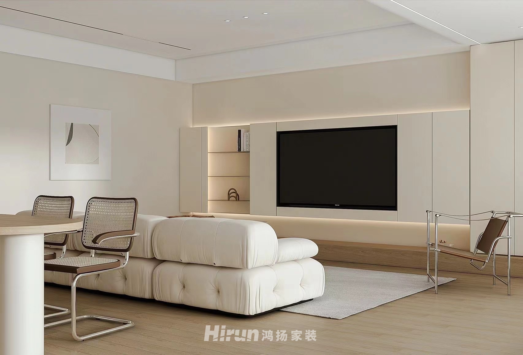 八方小區(qū)140㎡北歐之光四居室 裝修案例效果圖-6