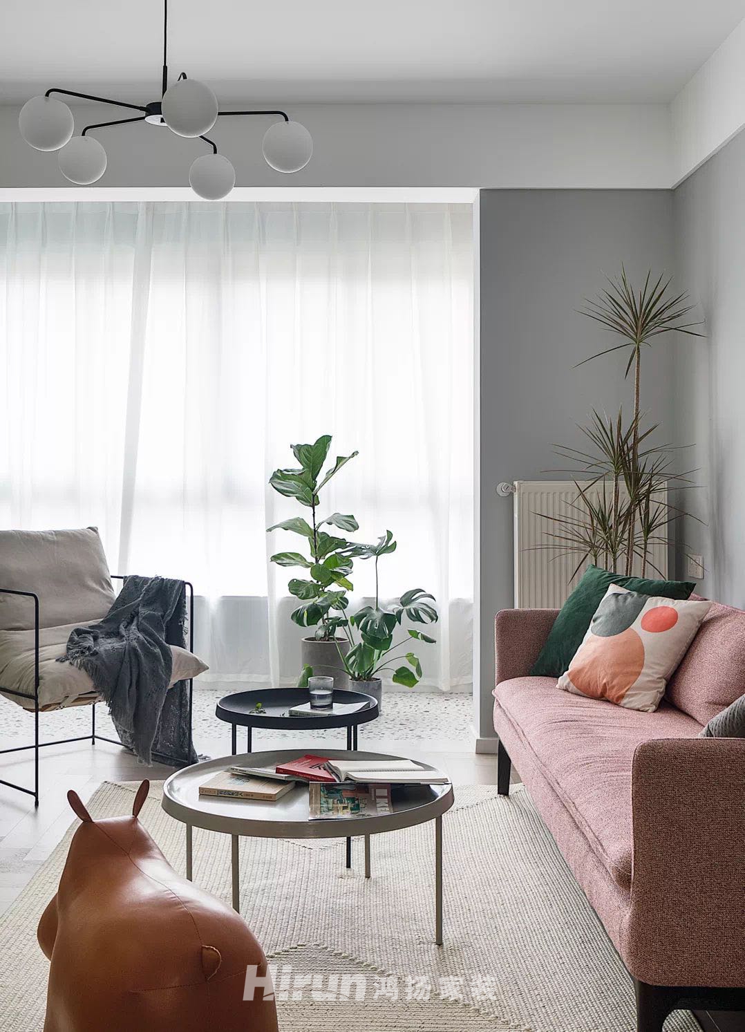 鑫遠翡麗郡110㎡優雅繽紛三居室 裝修案例實景圖-5