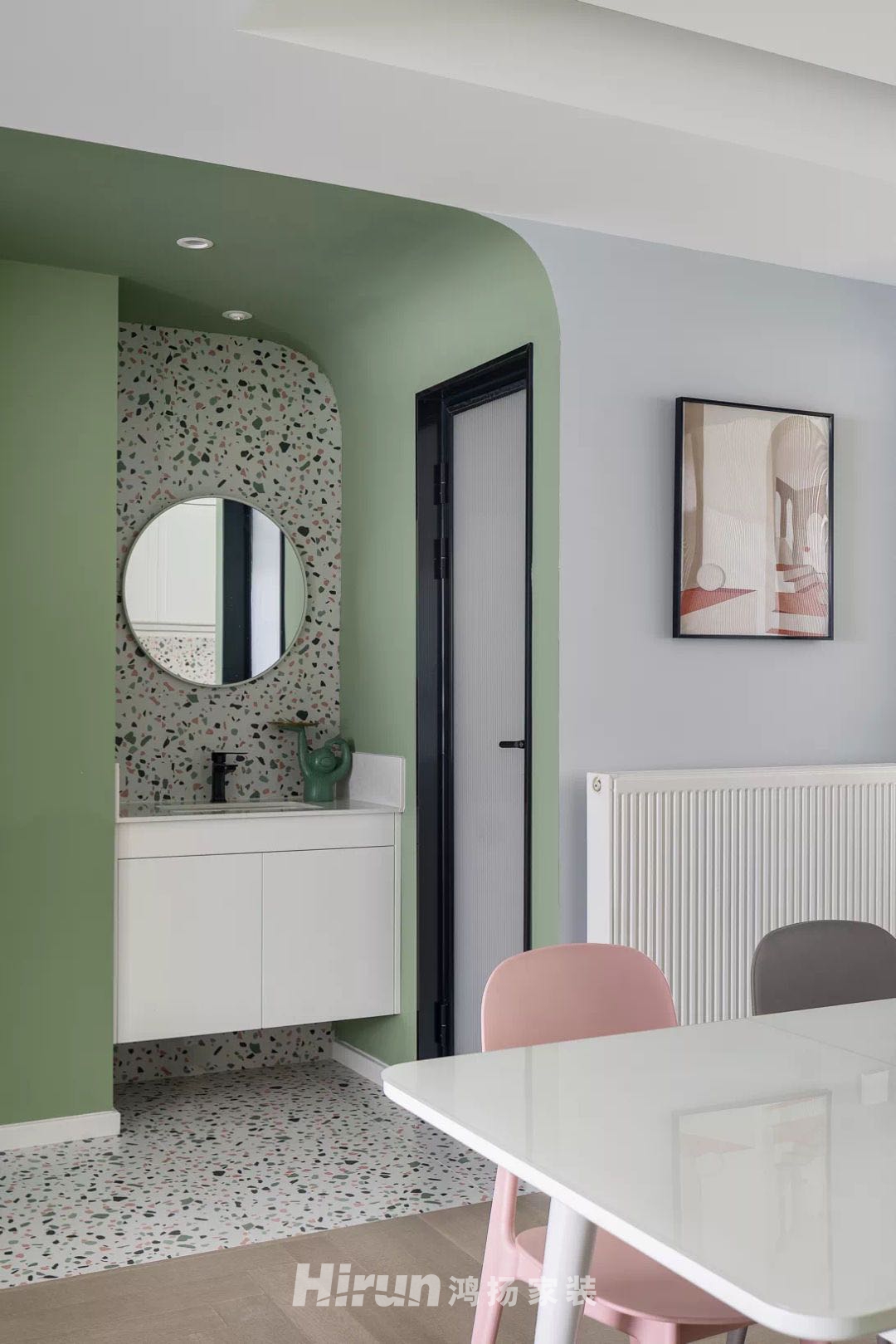 鑫遠翡麗郡110㎡優雅繽紛三居室 裝修案例實景圖-9