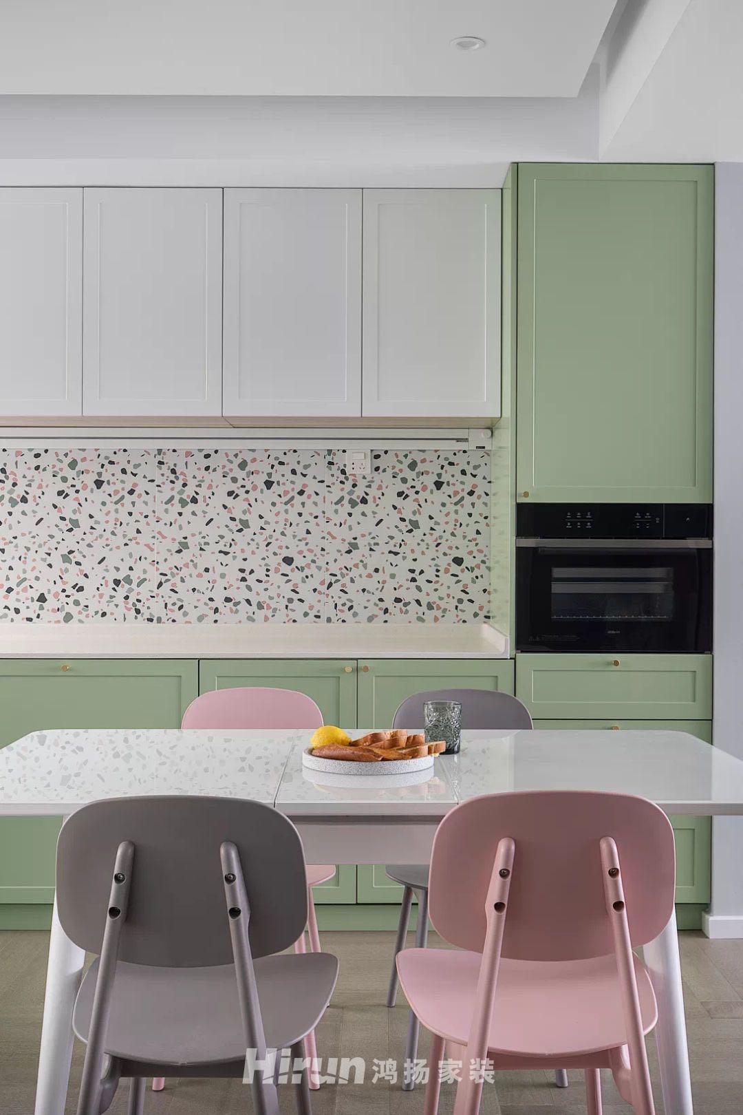 鑫遠翡麗郡110㎡優雅繽紛三居室 裝修案例實景圖-8