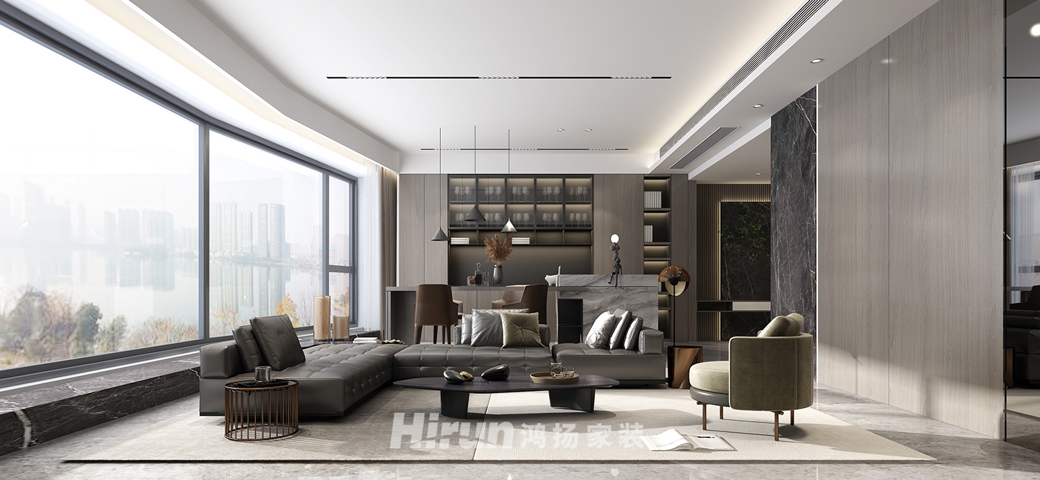 建發(fā)央著102㎡雅致現(xiàn)代復式 裝修案例效果圖-8