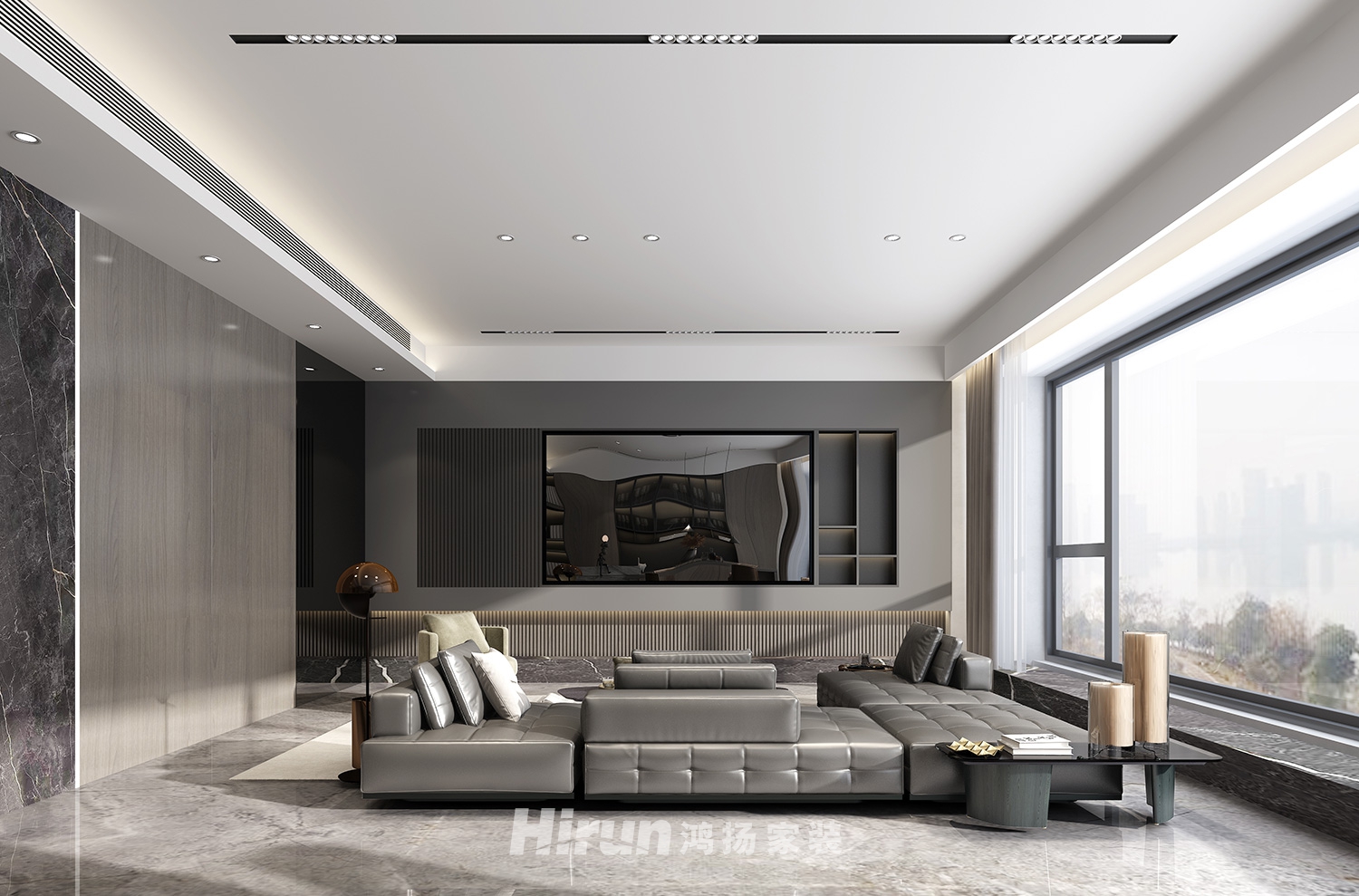 建發(fā)央著102㎡雅致現(xiàn)代復式 裝修案例效果圖-7