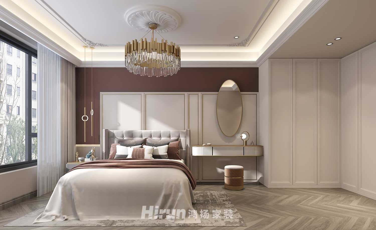 建發(fā)央著102㎡優(yōu)雅繽紛復式 裝修案例效果圖-3