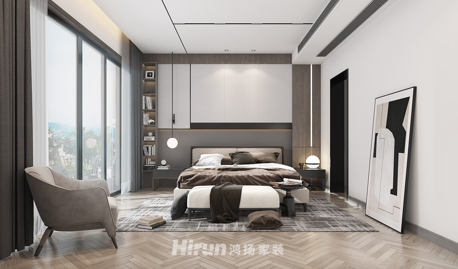 金地三千府700㎡雅致現代別墅 裝修案例效果圖-6