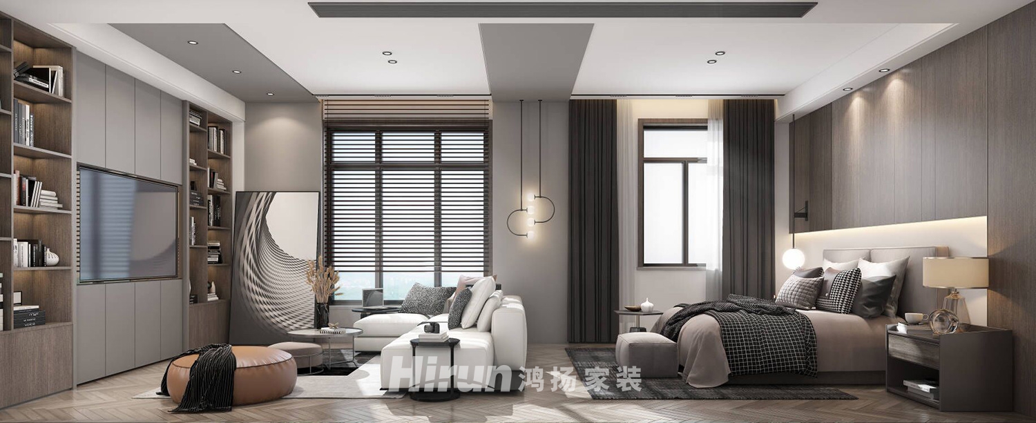 金地三千府700㎡雅致現代別墅 裝修案例效果圖-3