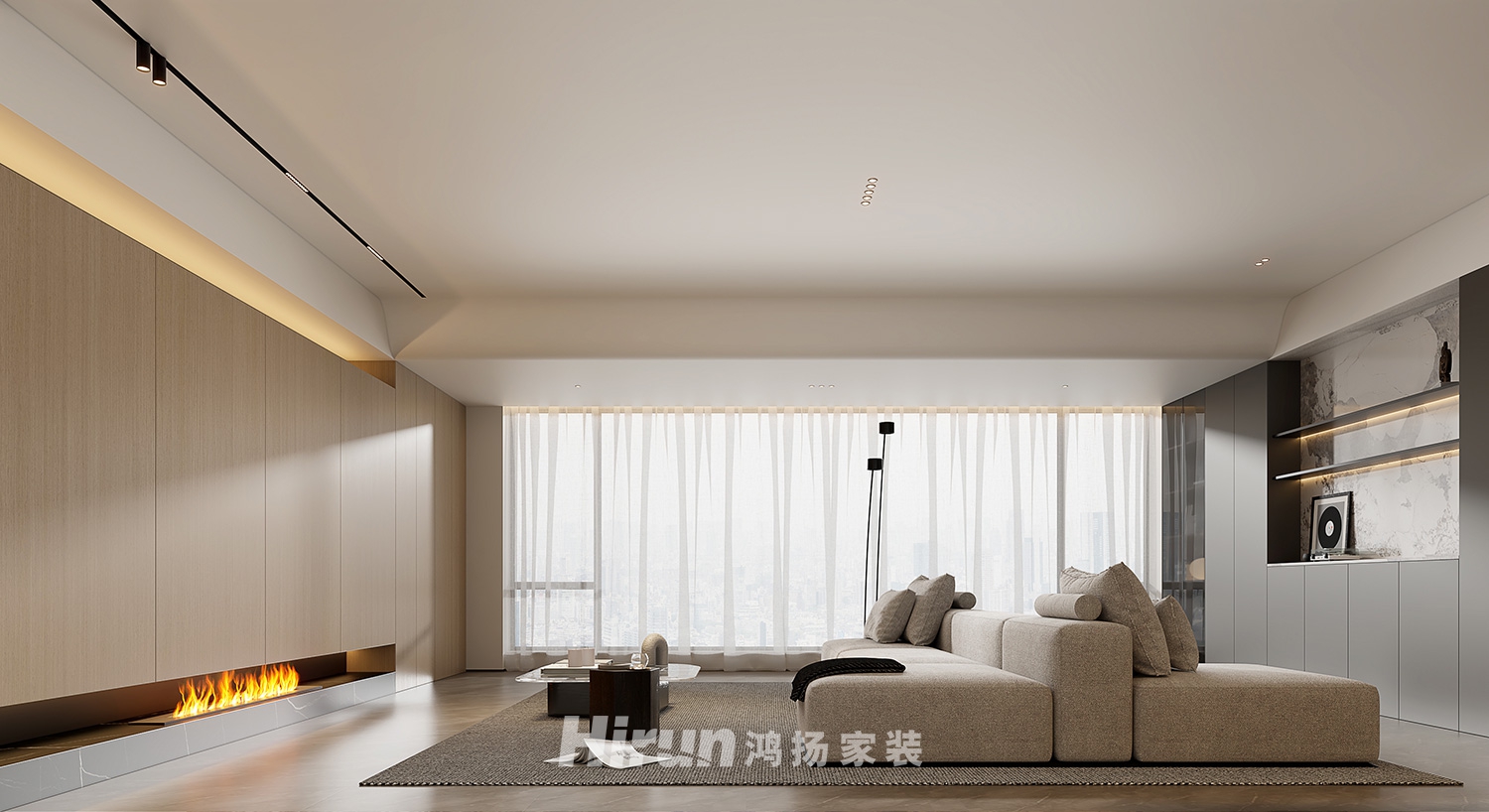 京盛和府175㎡新裝飾主義四居室 裝修案例效果圖-4