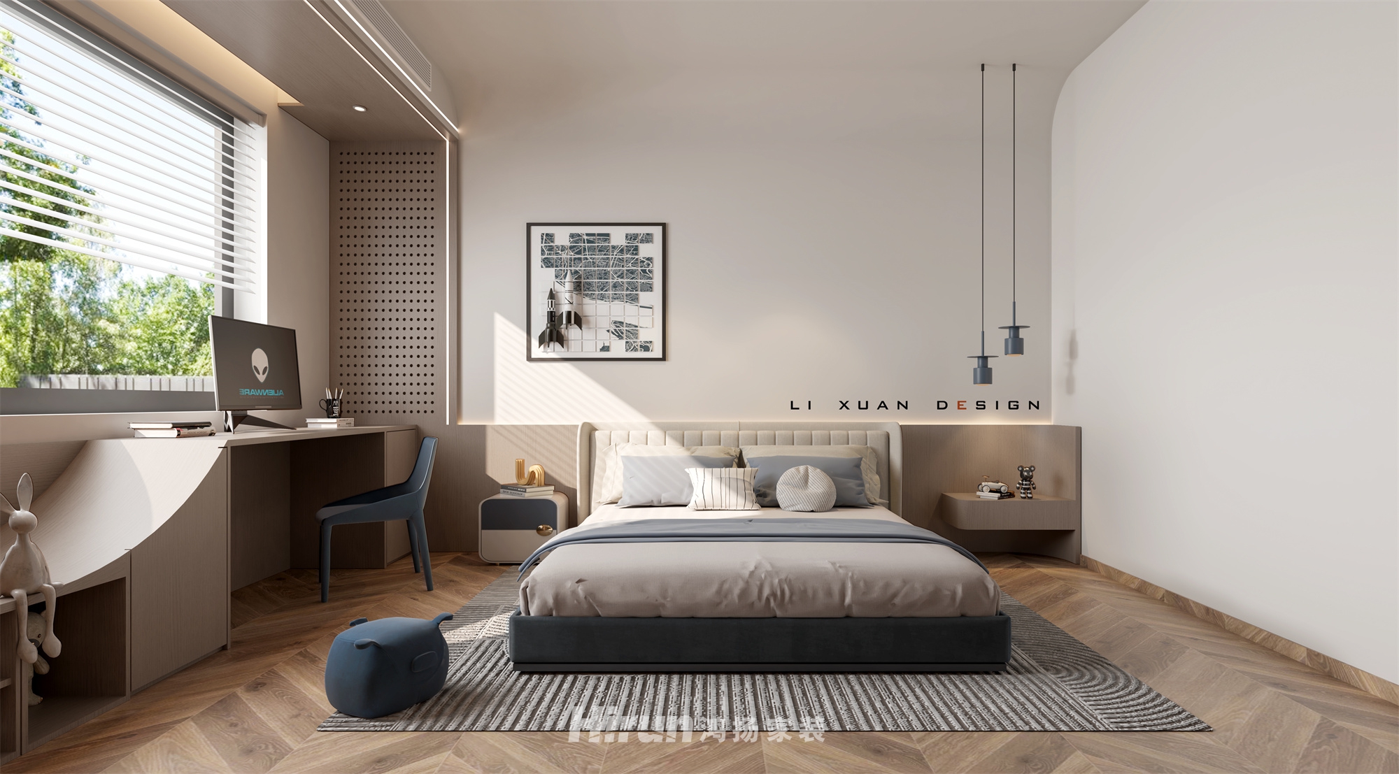 湖山賦220㎡北歐之光別墅 裝修案例效果圖-6