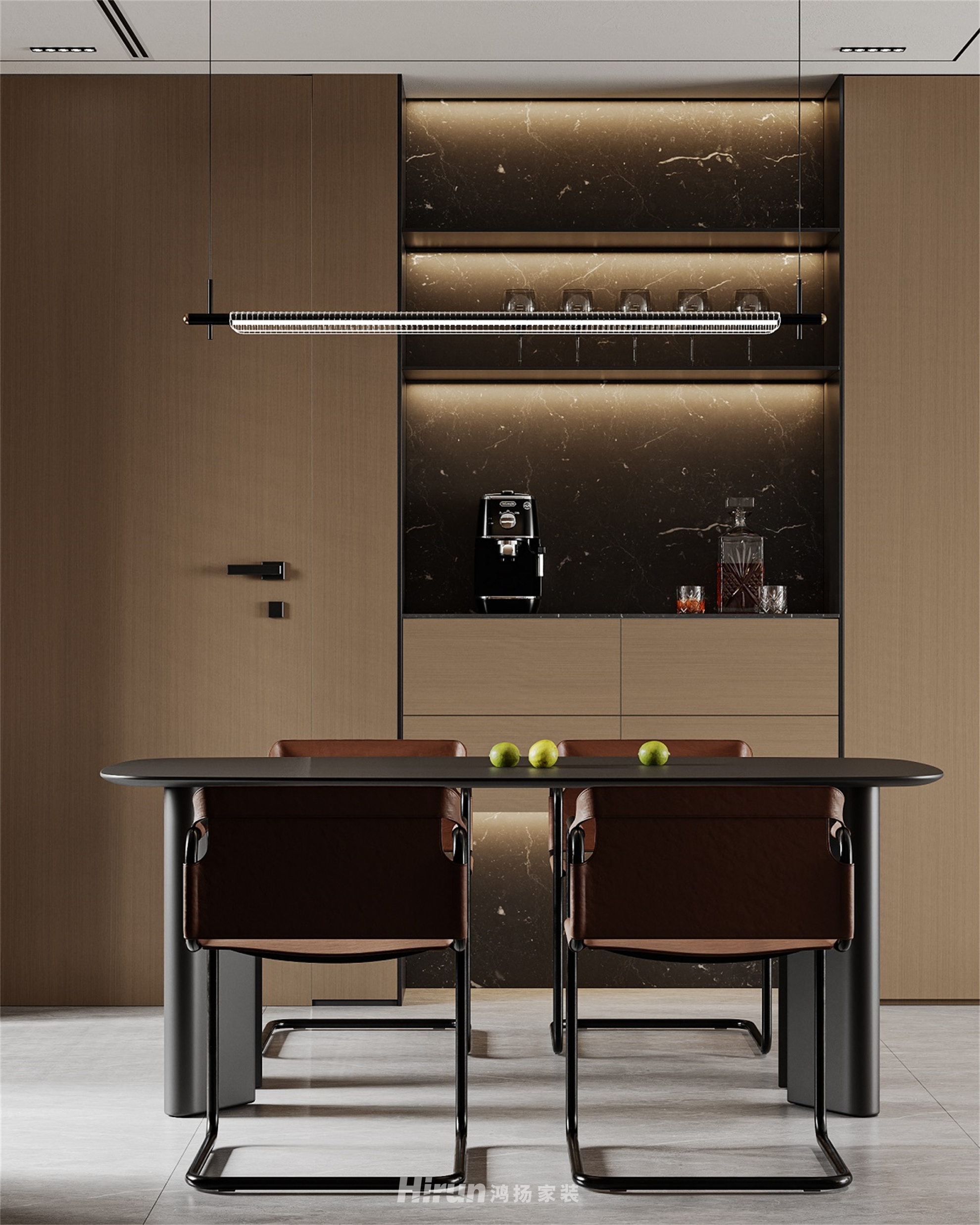 融冠密城137㎡雅致現(xiàn)代四居室 裝修案例效果圖-4