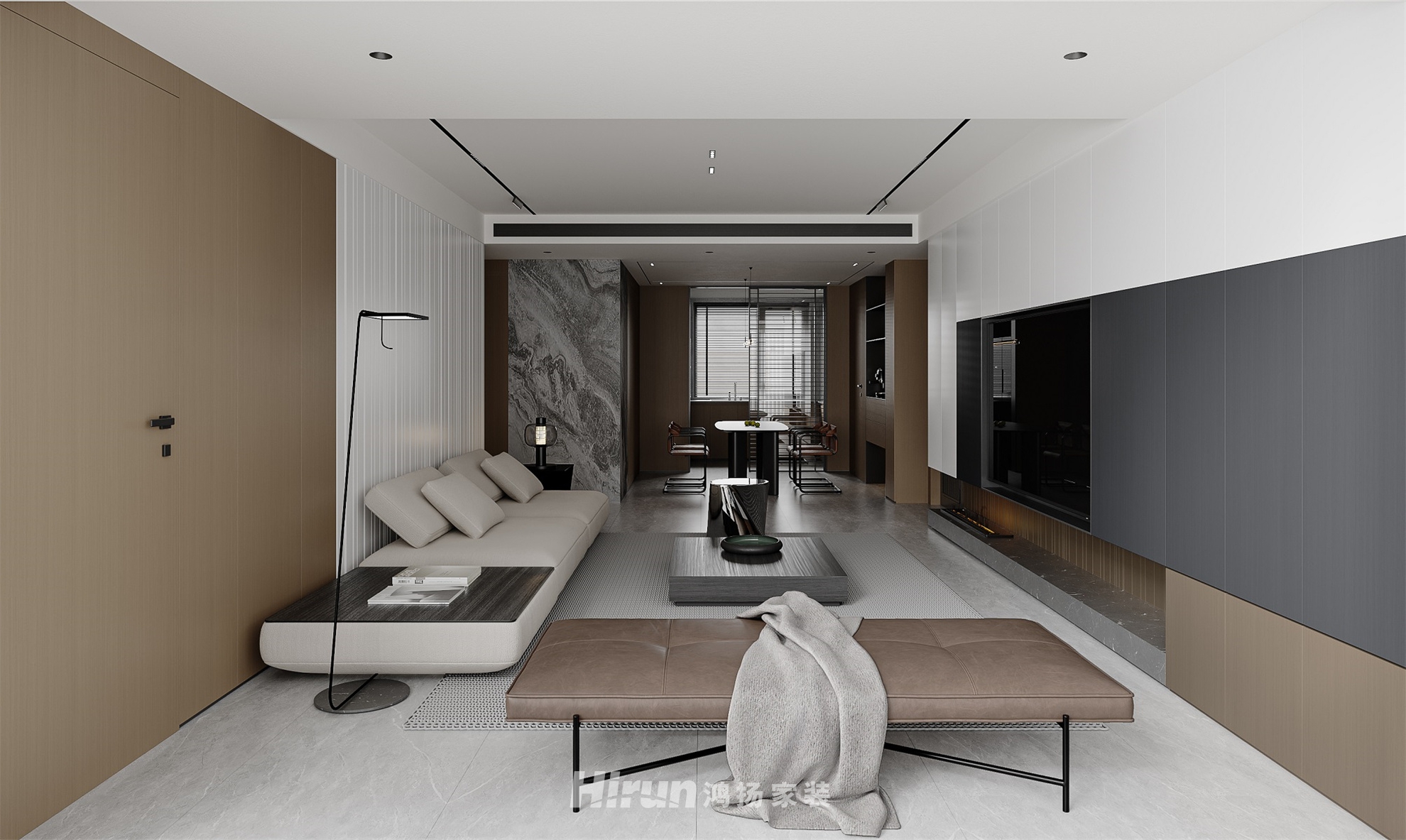 融冠密城137㎡雅致現(xiàn)代四居室 裝修案例效果圖-10