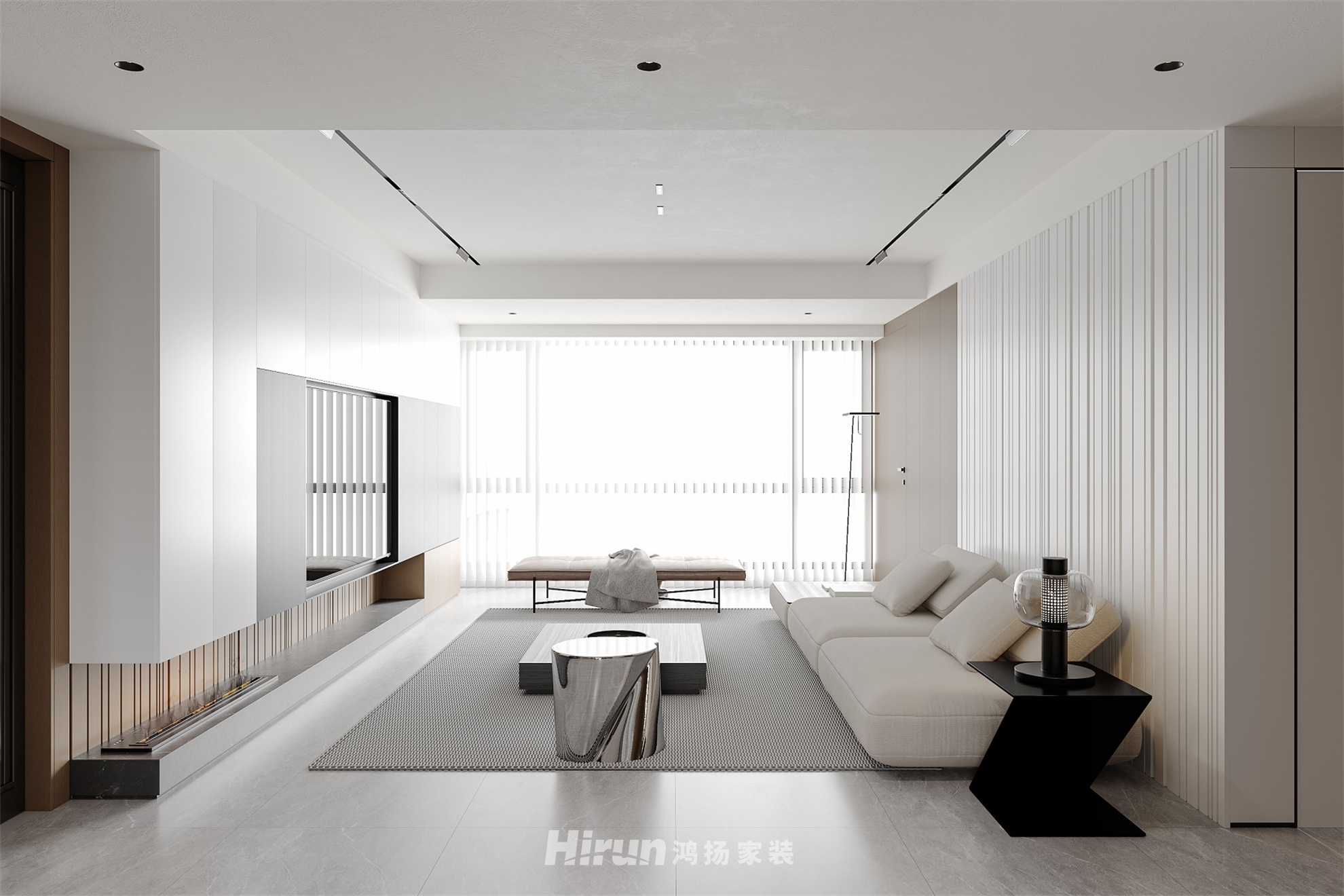 融冠密城137㎡雅致現(xiàn)代四居室 裝修案例效果圖-9