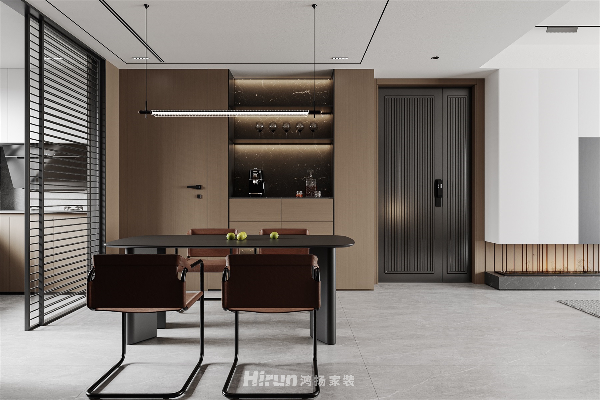 融冠密城137㎡雅致現(xiàn)代四居室 裝修案例效果圖-8