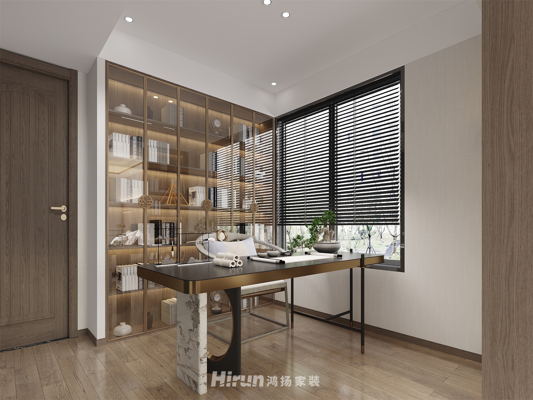 天一康園200㎡意境東方四居室 裝修案例效果圖-6