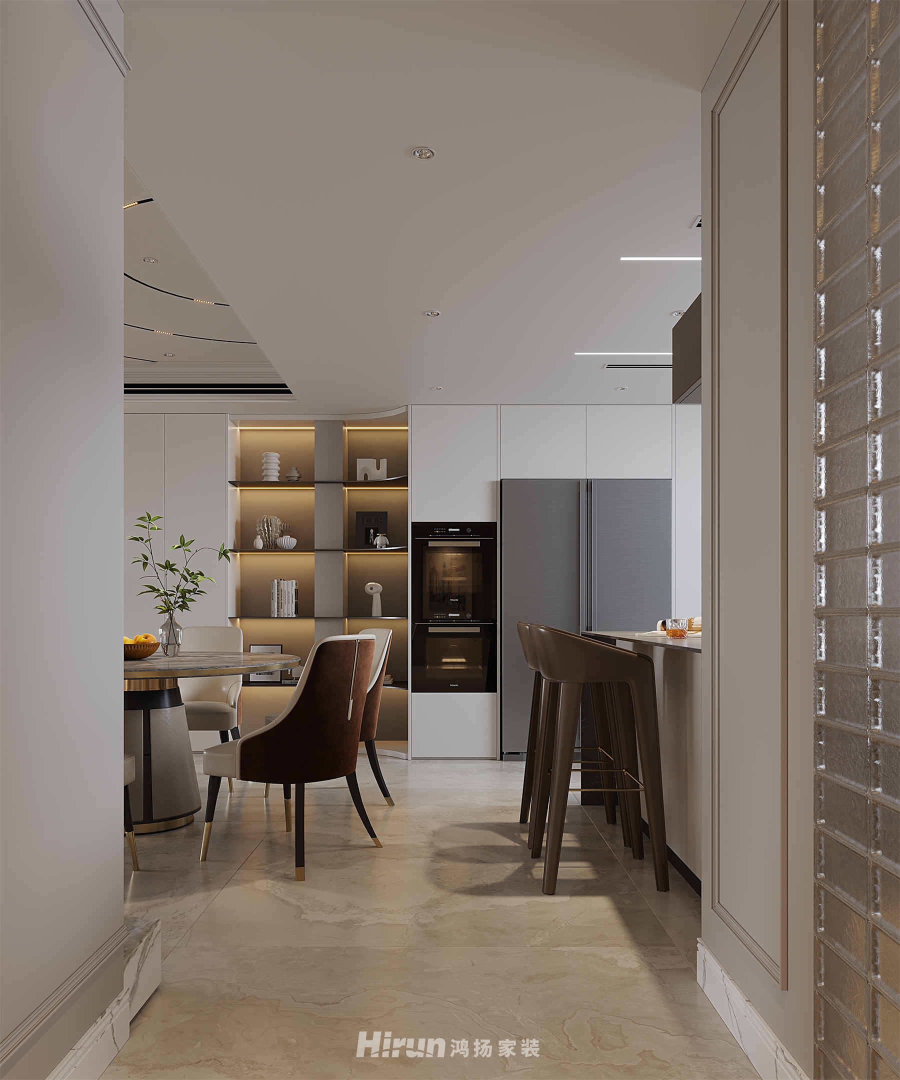 西山匯景245㎡優雅繽紛四居室 裝修案例效果圖-3