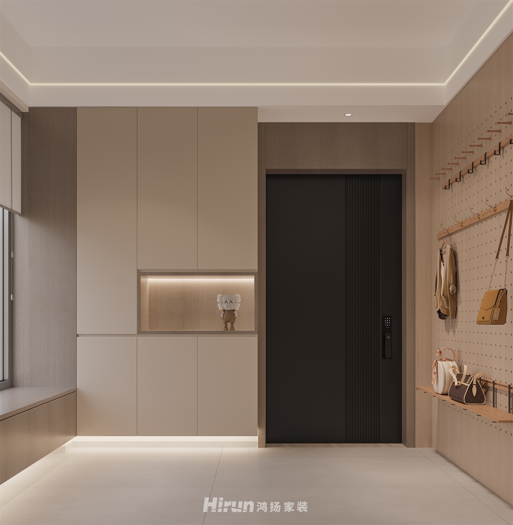 湘江一號208㎡優(yōu)雅繽紛大平層 裝修案例效果圖-7