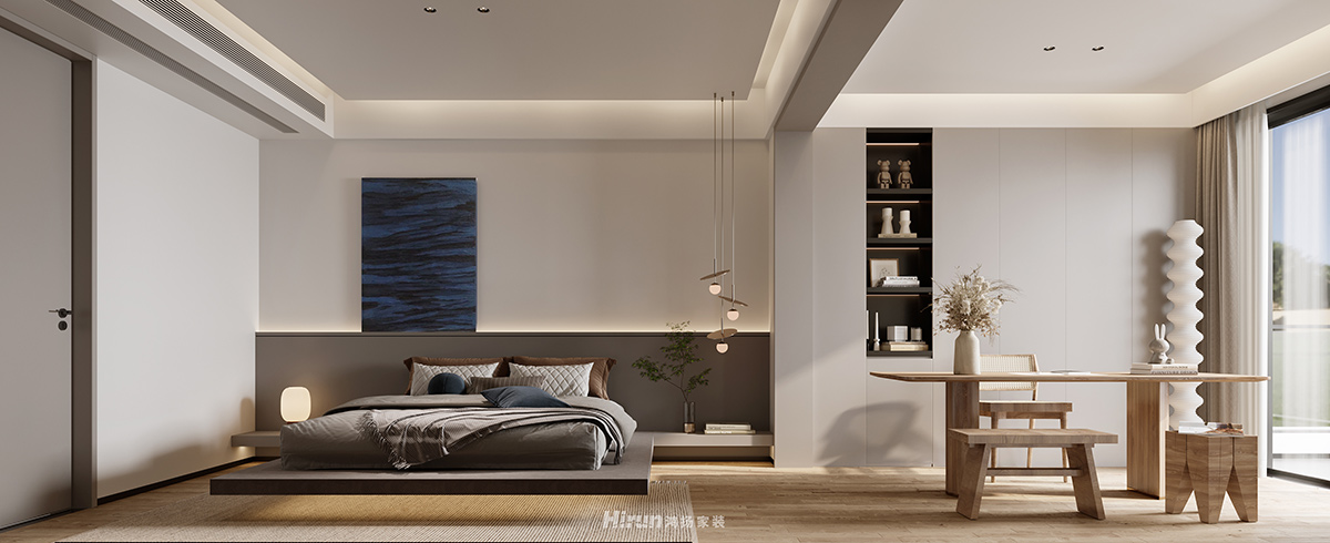 盈峰翠邸260㎡雅致現代別墅 裝修案例效果圖-5