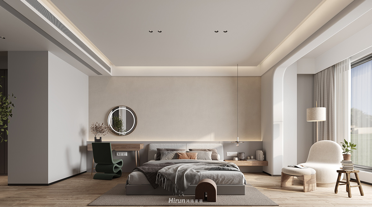 盈峰翠邸260㎡雅致現代別墅 裝修案例效果圖-4