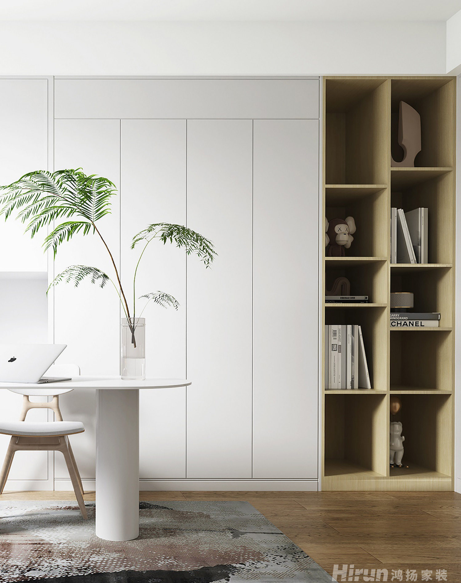 美麗瀟湘90㎡北歐之光三居室 裝修案例效果圖-8