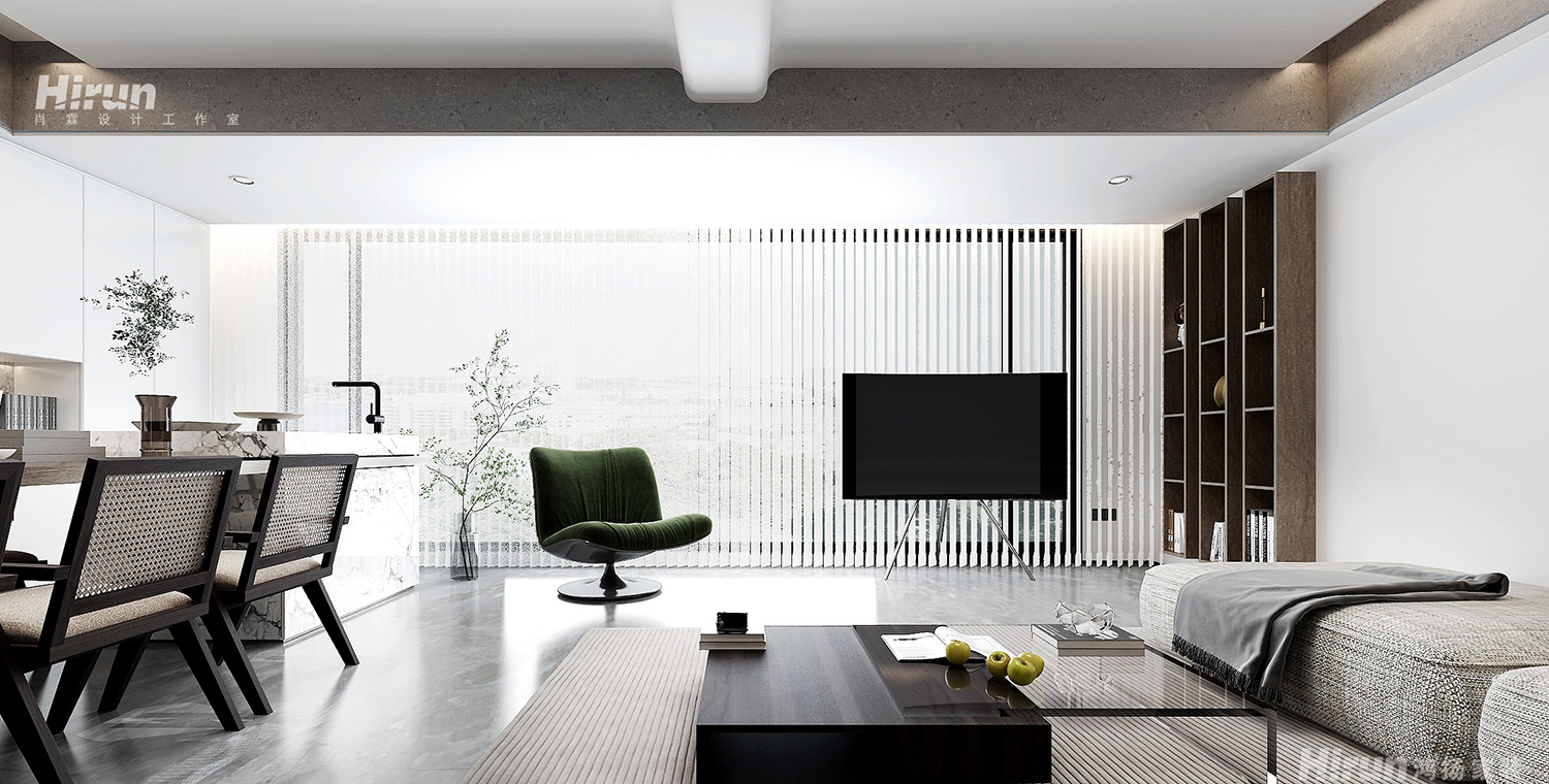 匯金新城86㎡雅致現代二居室 裝修案例效果圖-3