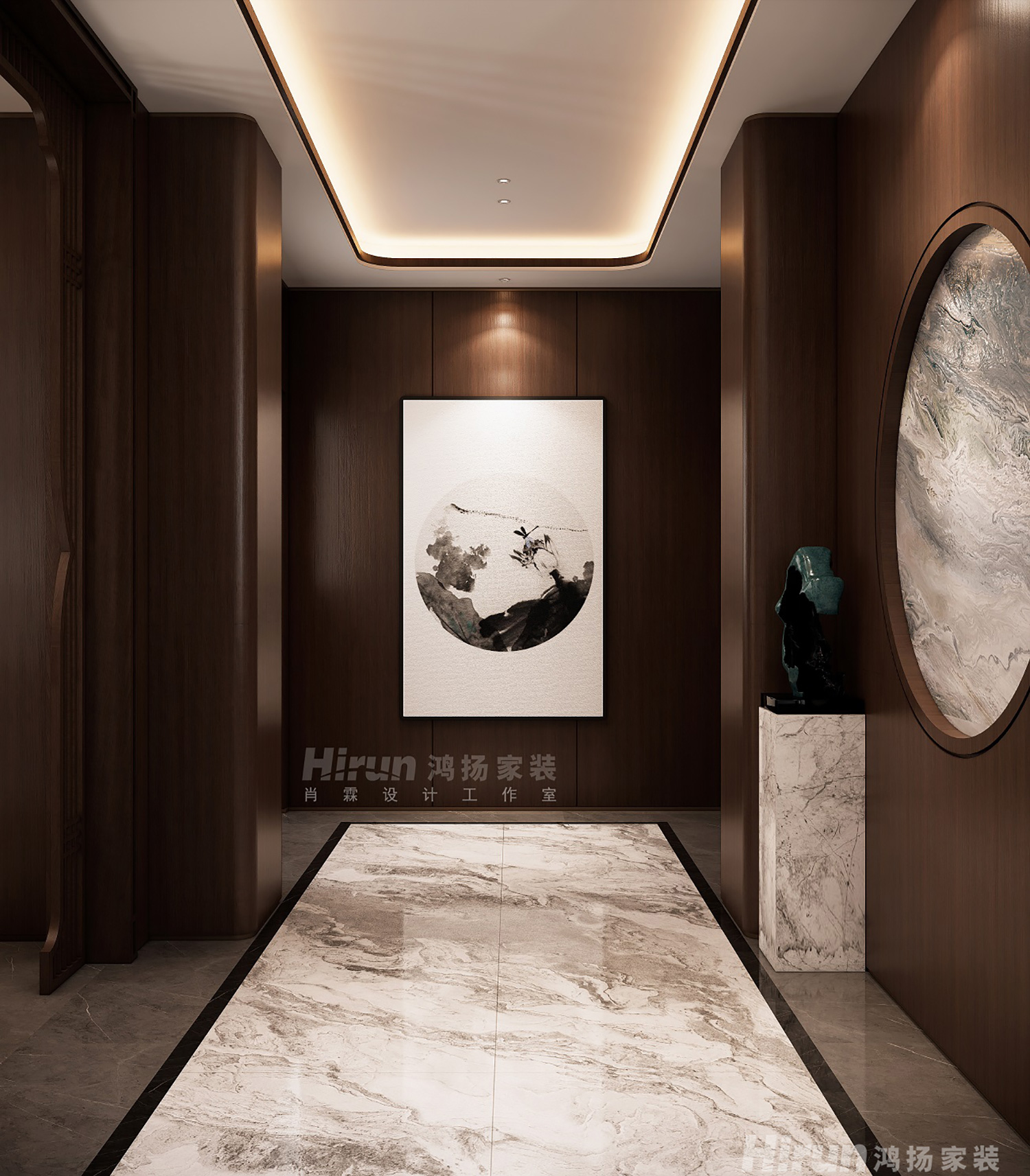 中央小鎮(zhèn)300㎡復(fù)合寫意別墅 裝修案例效果圖-11