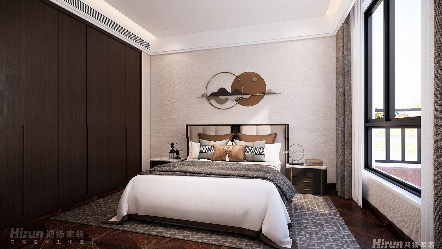 中央小鎮(zhèn)300㎡復(fù)合寫意別墅 裝修案例效果圖-16