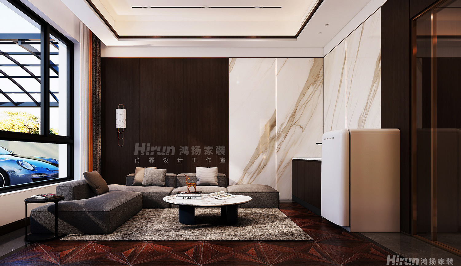 中央小鎮(zhèn)300㎡復(fù)合寫意別墅 裝修案例效果圖-13