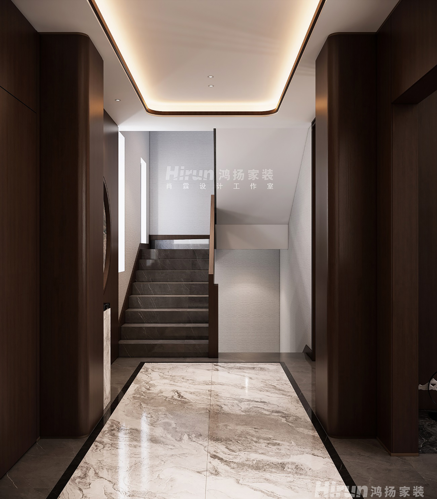 中央小鎮(zhèn)300㎡復(fù)合寫意別墅 裝修案例效果圖-12