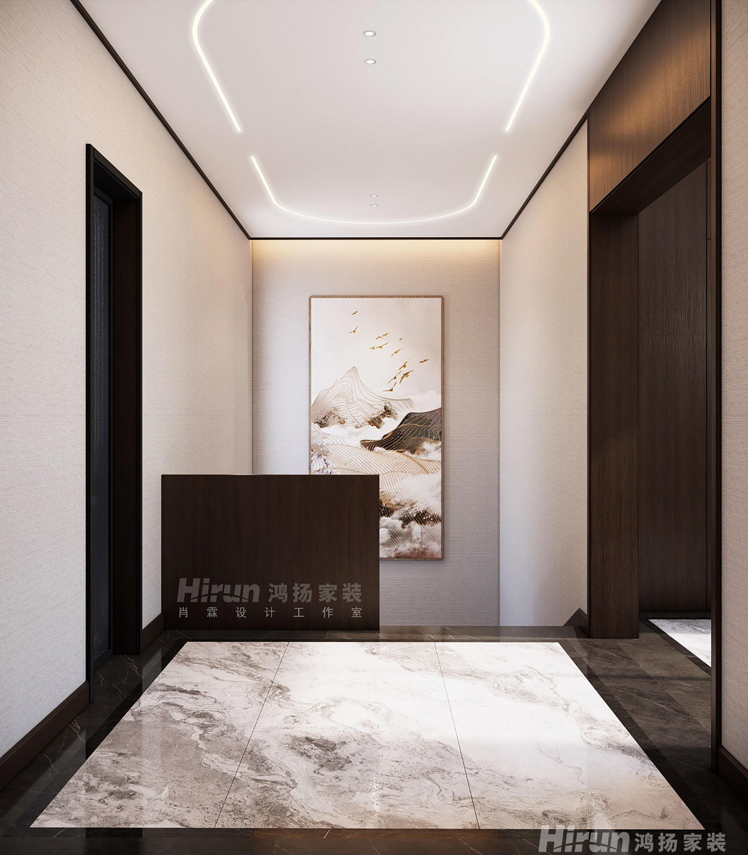 中央小鎮(zhèn)300㎡復(fù)合寫意別墅 裝修案例效果圖-20