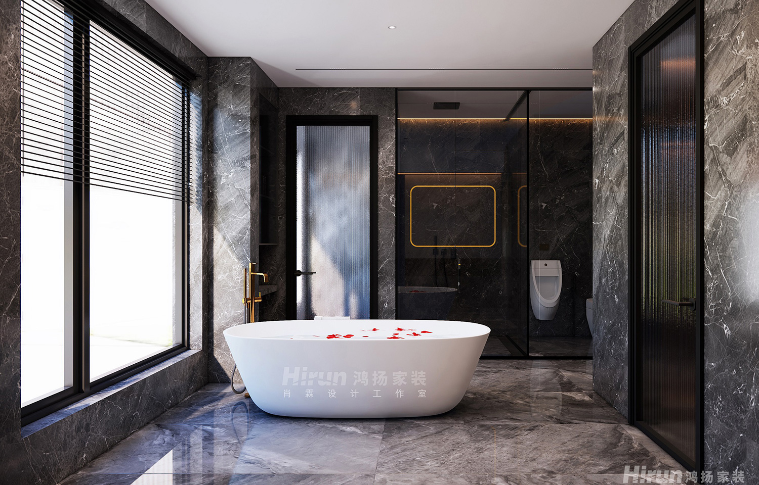 中央小鎮(zhèn)300㎡復(fù)合寫意別墅 裝修案例效果圖-23