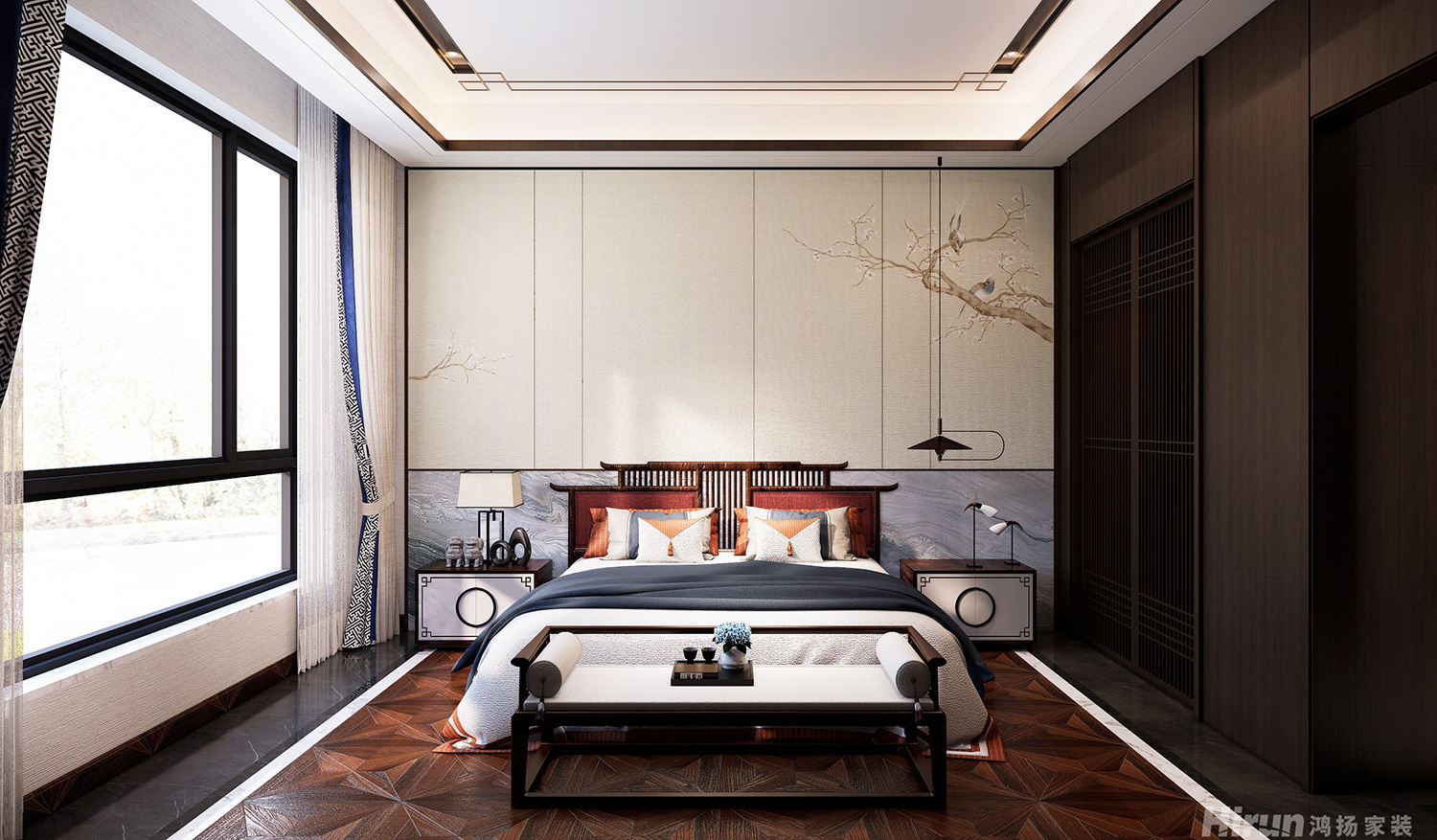 中央小鎮(zhèn)300㎡復(fù)合寫意別墅 裝修案例效果圖-22