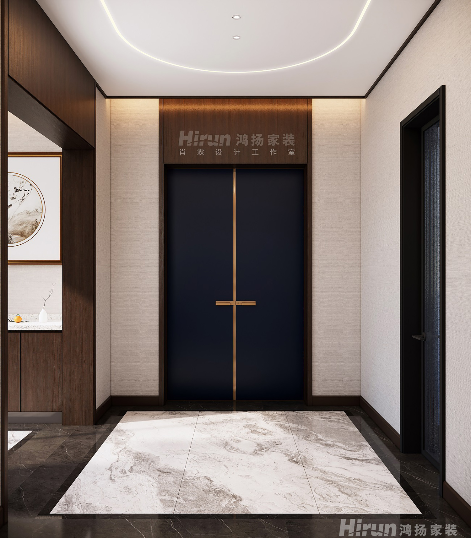 中央小鎮(zhèn)300㎡復(fù)合寫意別墅 裝修案例效果圖-21