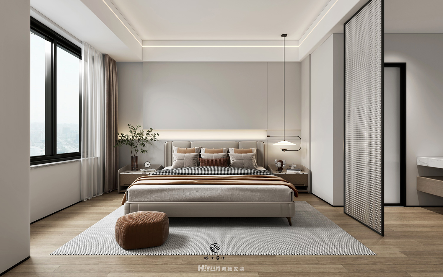 招商雍山湖194㎡雅致現(xiàn)代大平層 裝修案例效果圖-5