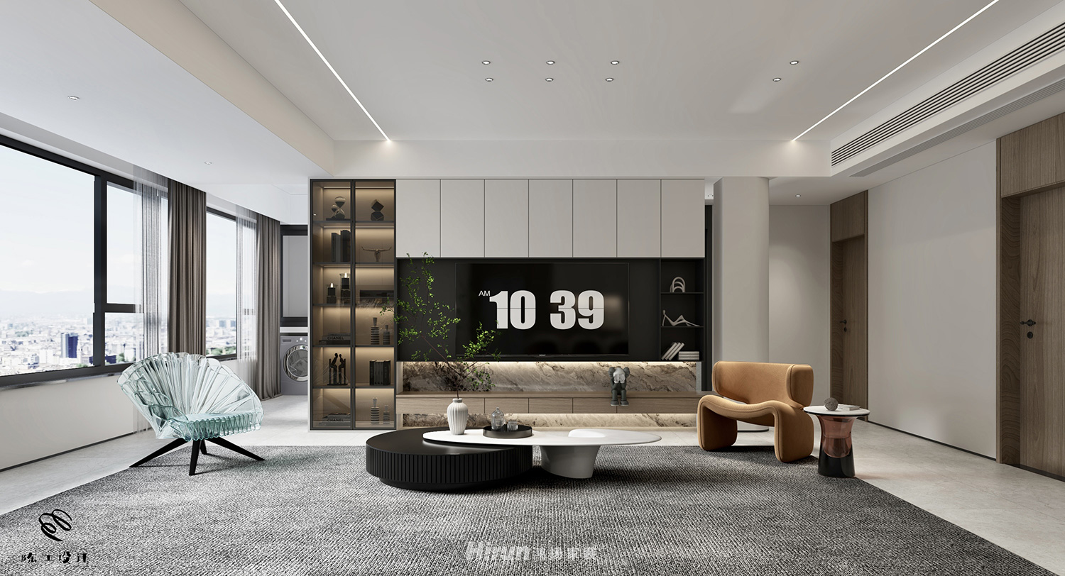 萬象公園179.75㎡雅致現(xiàn)代大平層 裝修案例效果圖-4