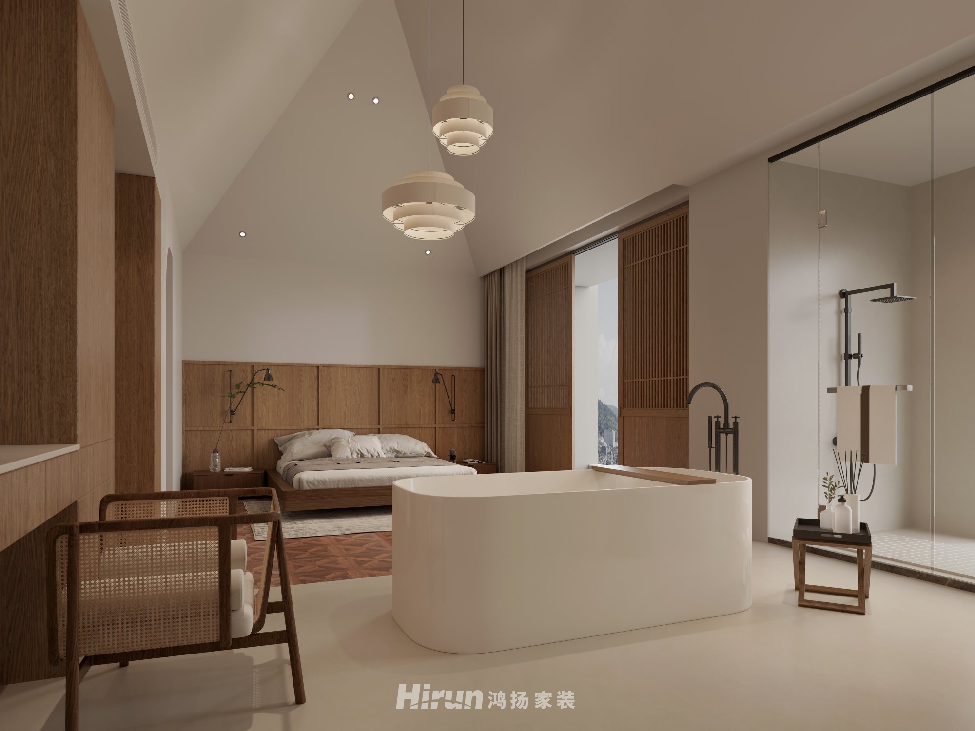 自建別墅380㎡復古風潮別墅 裝修案例效果圖-4