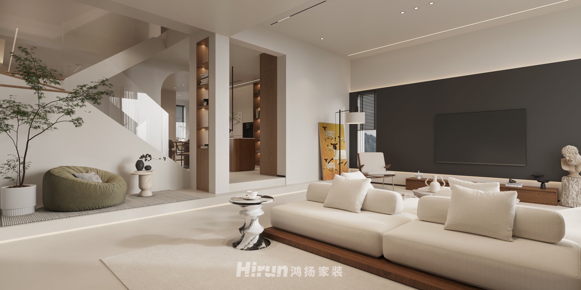 自建別墅380㎡復古風潮別墅 裝修案例效果圖-8