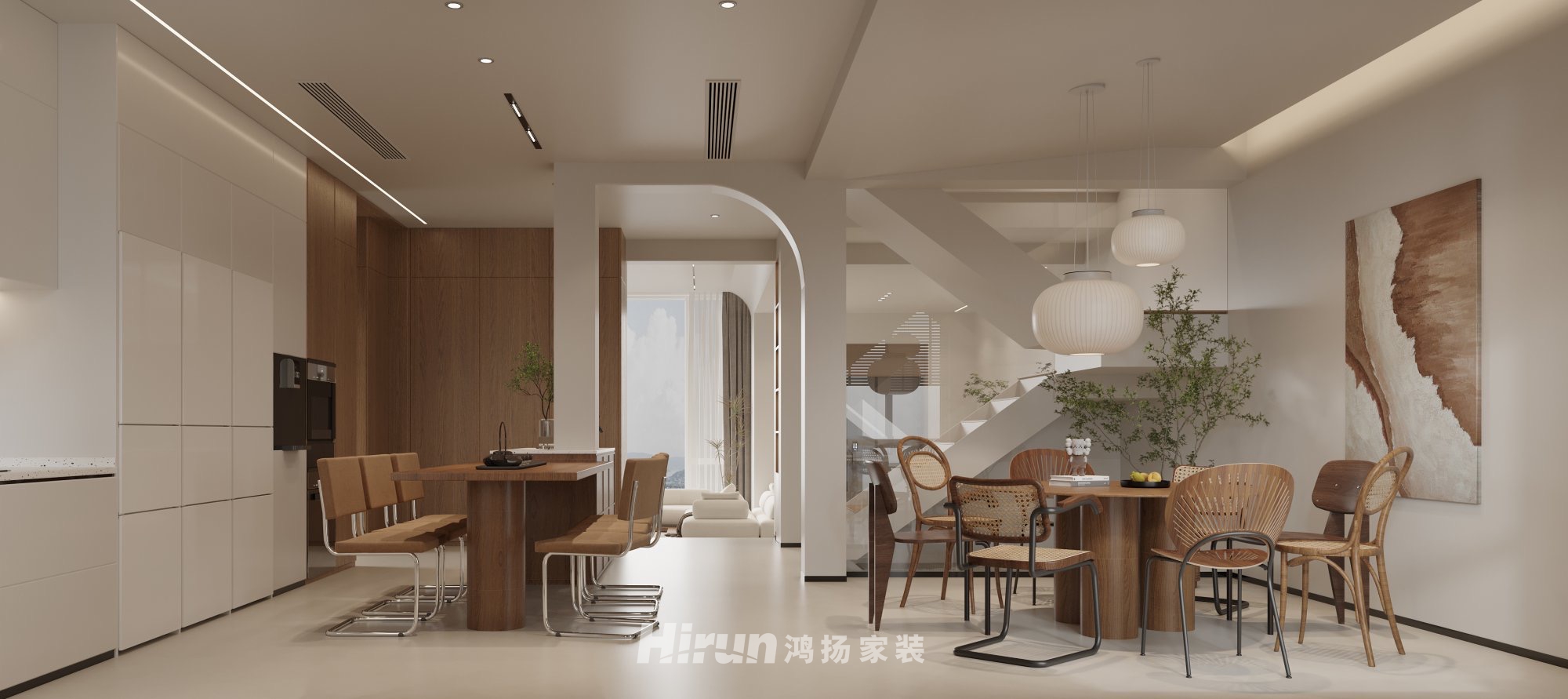 自建別墅380㎡復古風潮別墅 裝修案例效果圖-6