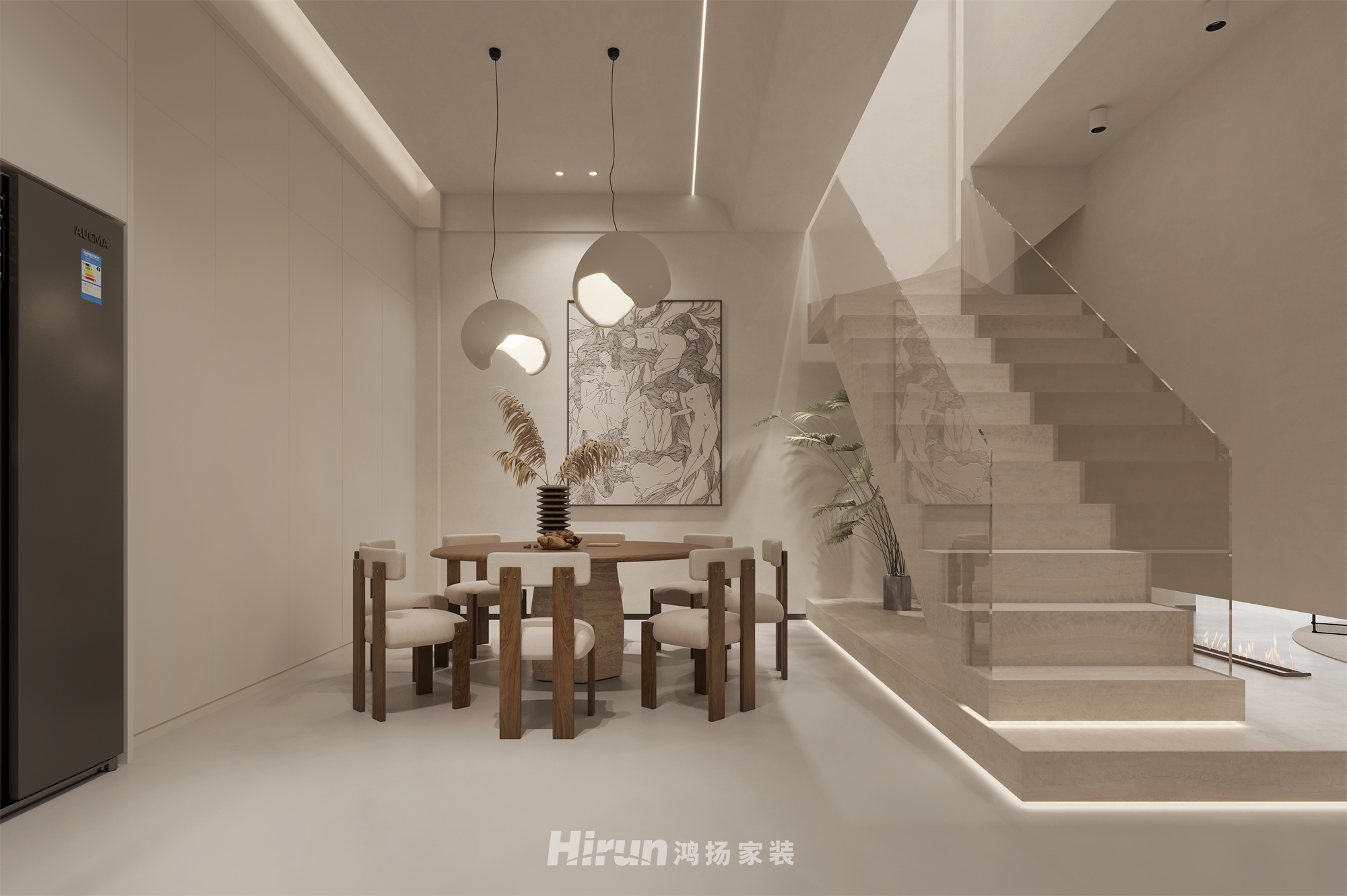 榮灣外灘240㎡雅致現代疊墅 裝修案例效果圖-4