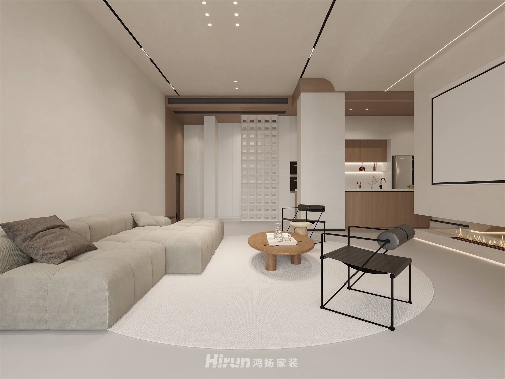 榮灣外灘240㎡雅致現代疊墅 裝修案例效果圖-6