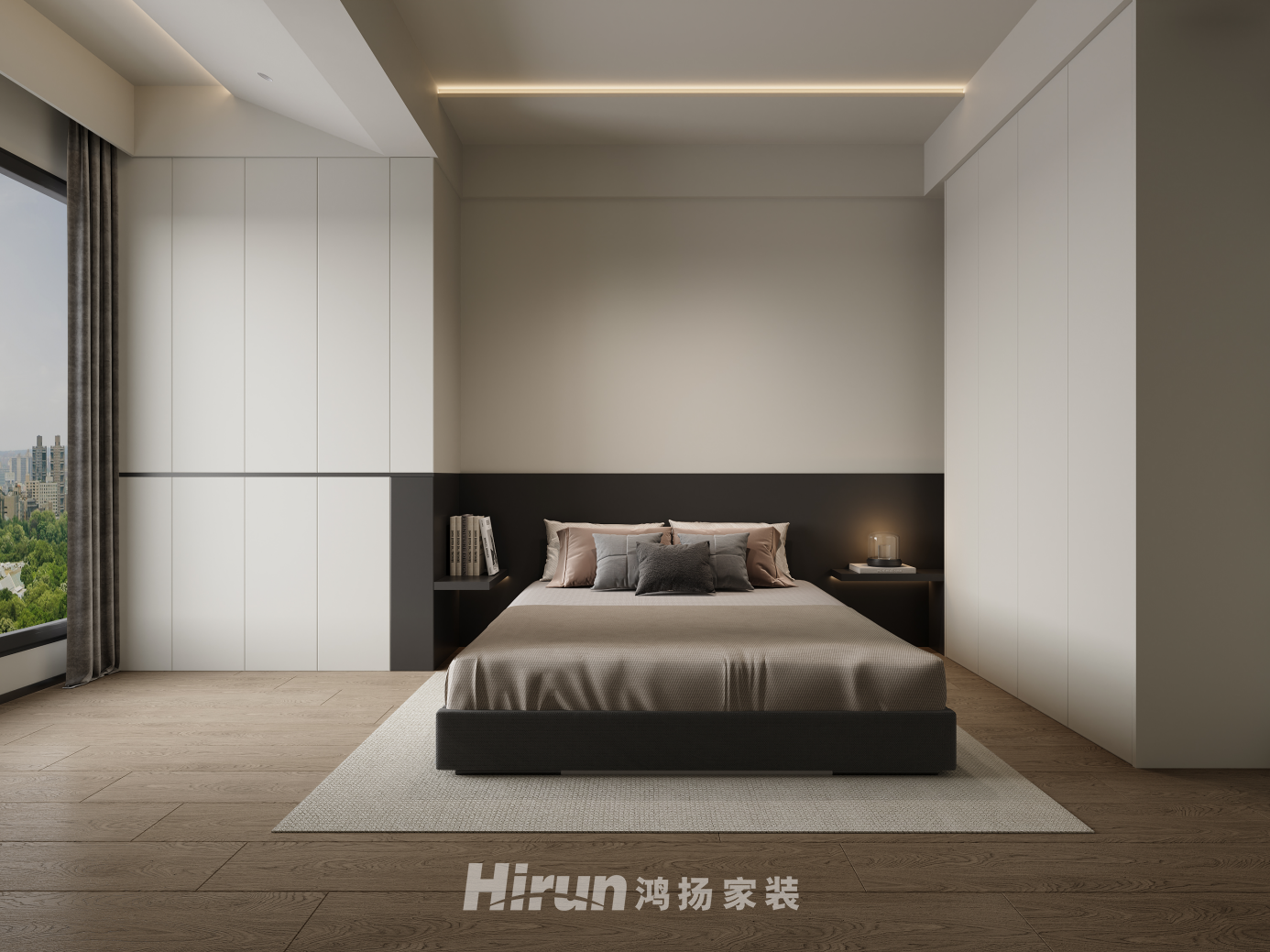 金茂云府175㎡雅致現代大平層 裝修案例效果圖-2