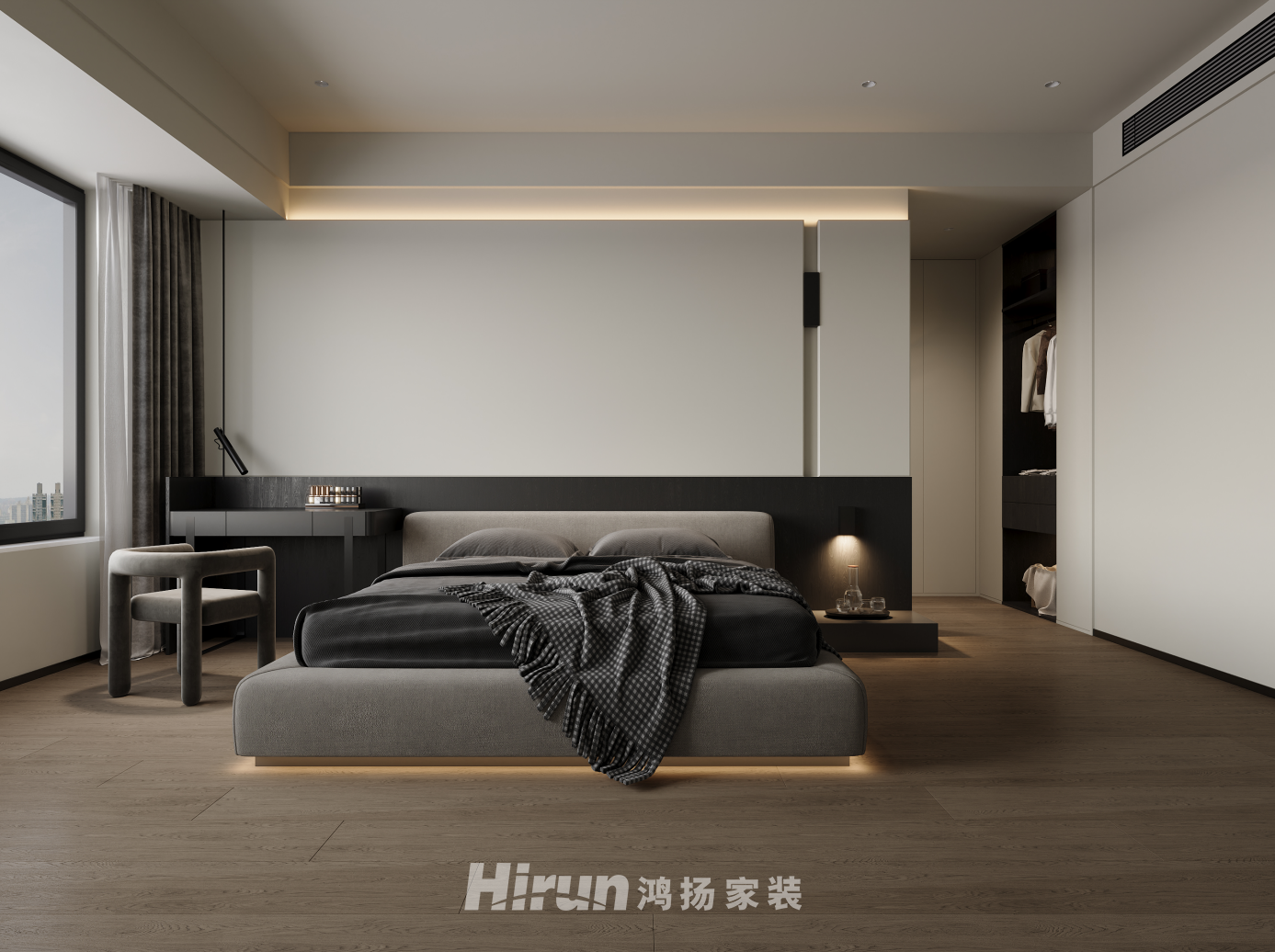 金茂云府175㎡雅致現代大平層 裝修案例效果圖-6