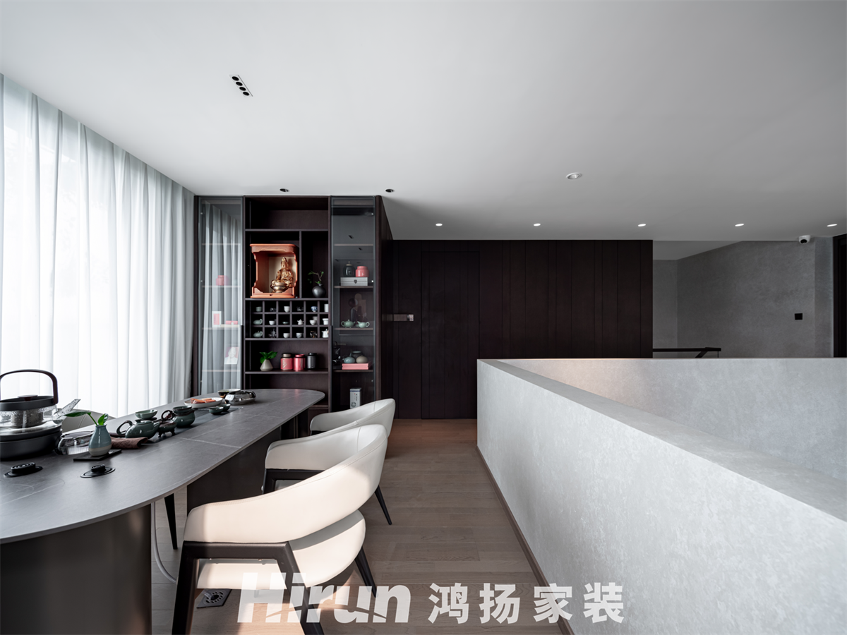 湘江雅頌居220㎡雅致現(xiàn)代復(fù)式 裝修案例實景圖-13